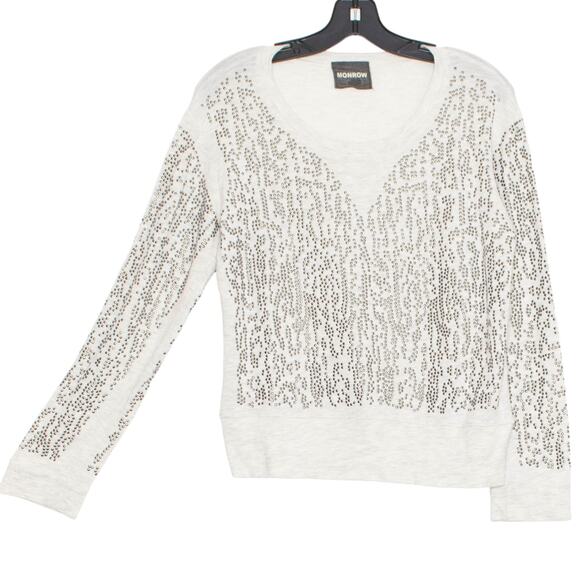 Monrow Womens Top Embellished Studded Grunge Rock Cyber Punk USA Size Small JB - Picture 8 of 8
